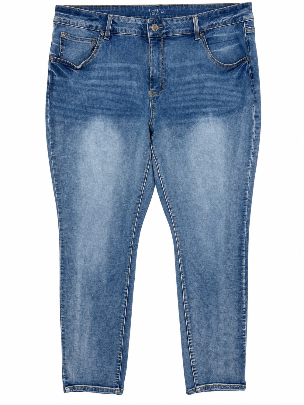 Time and Tru High Rise Skinny Jeans Women’s 22 Light Wash Stretch Denim